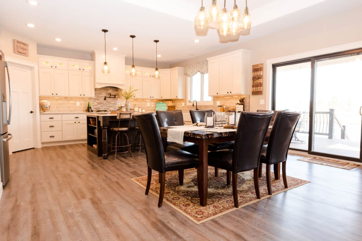 Antique Ivory Kitchen With A Contrasting Island