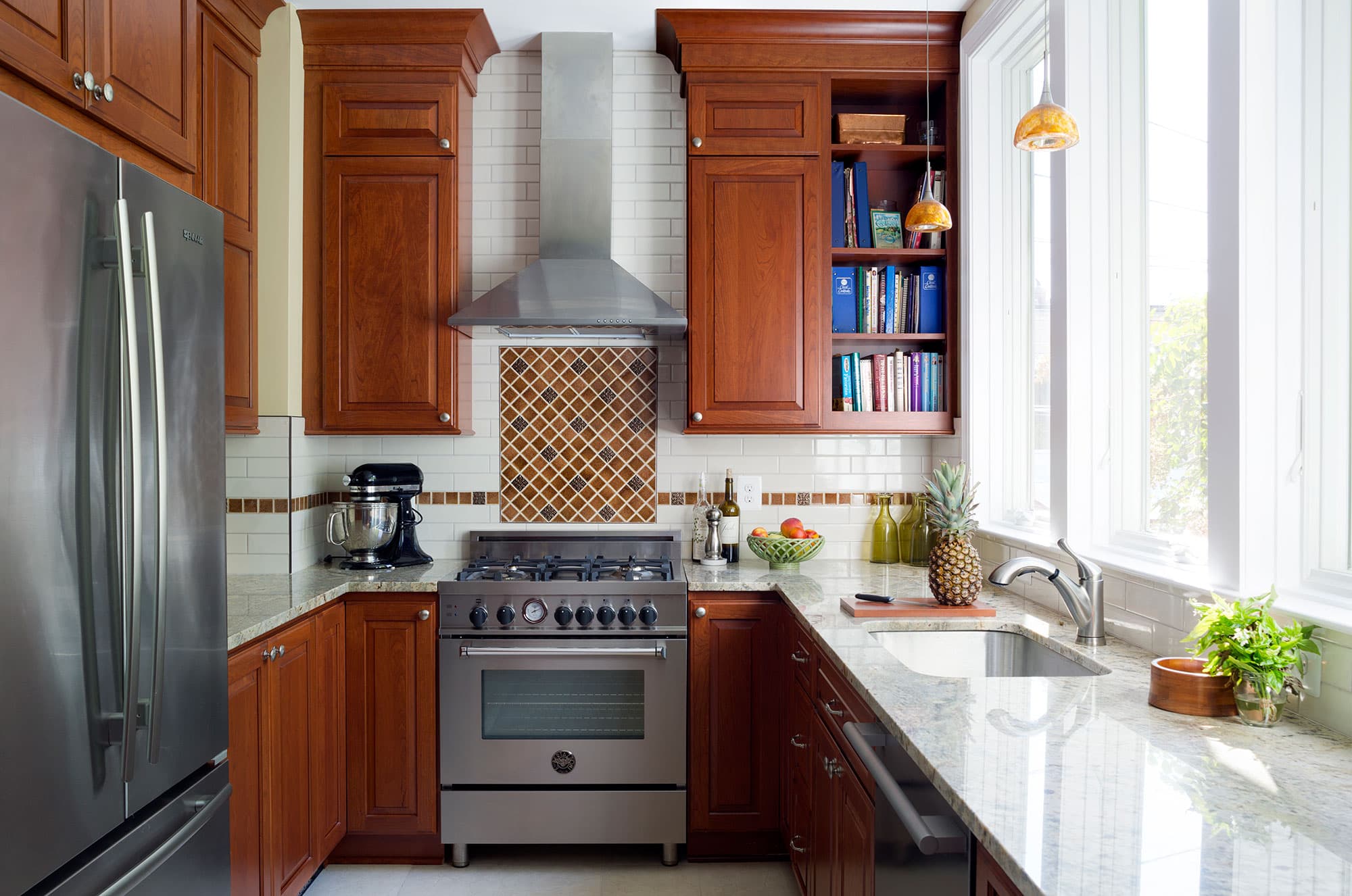 Cherry Kitchen With Medium Warm Red Stain