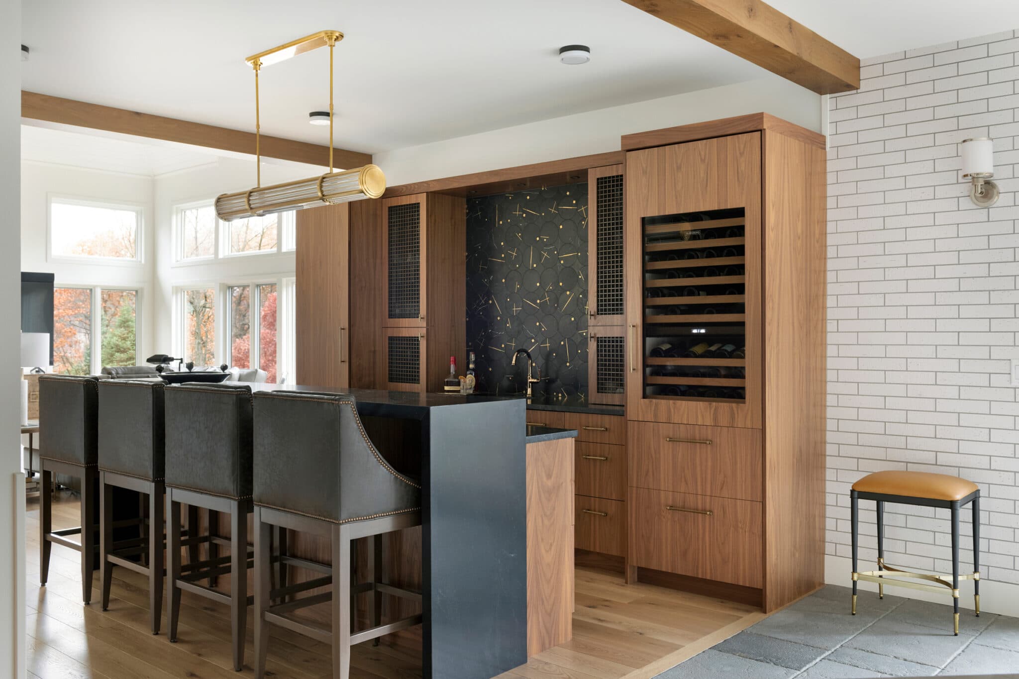 Contemporary Walnut Bar