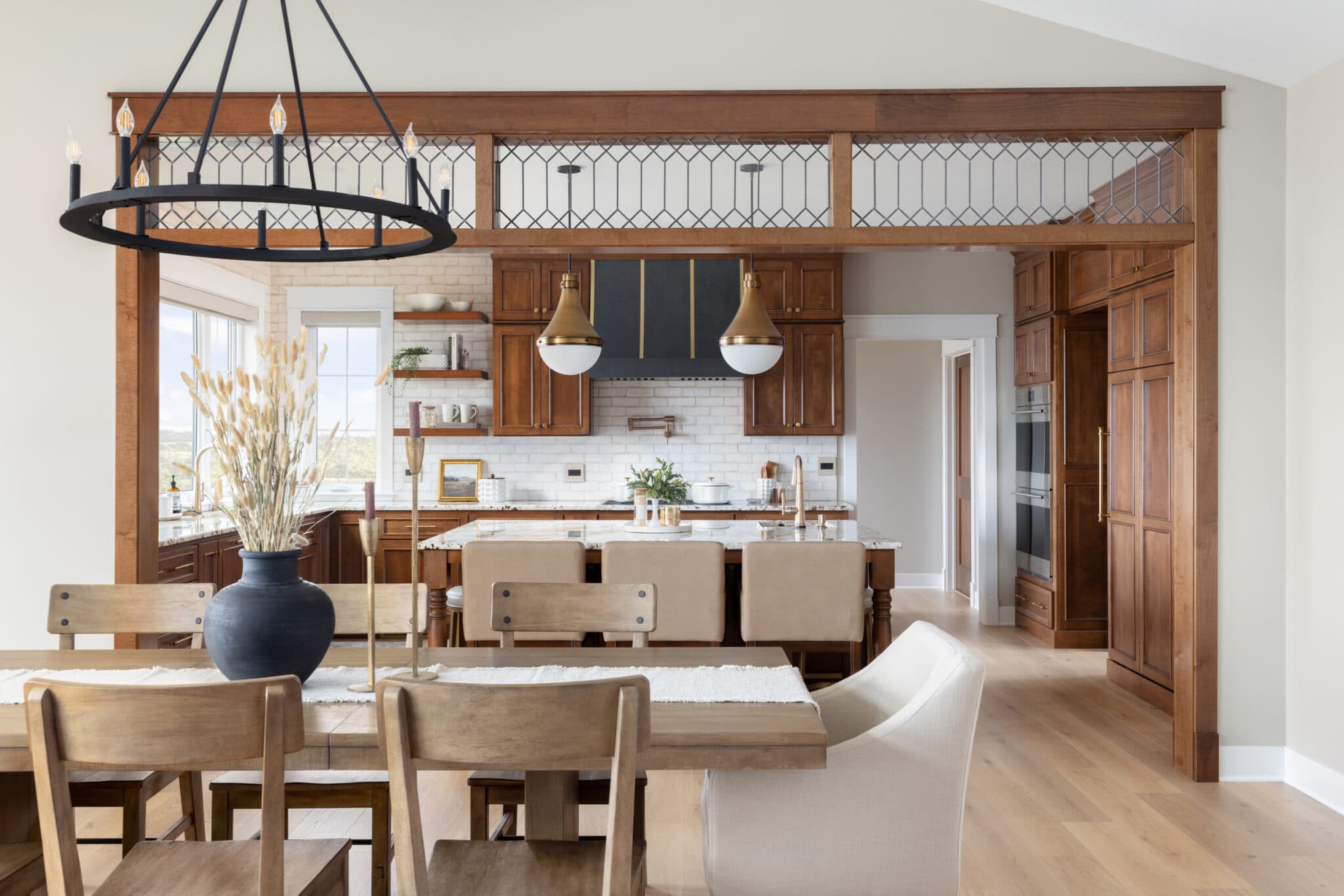 Custom Traditional Stained Alder Kitchen
