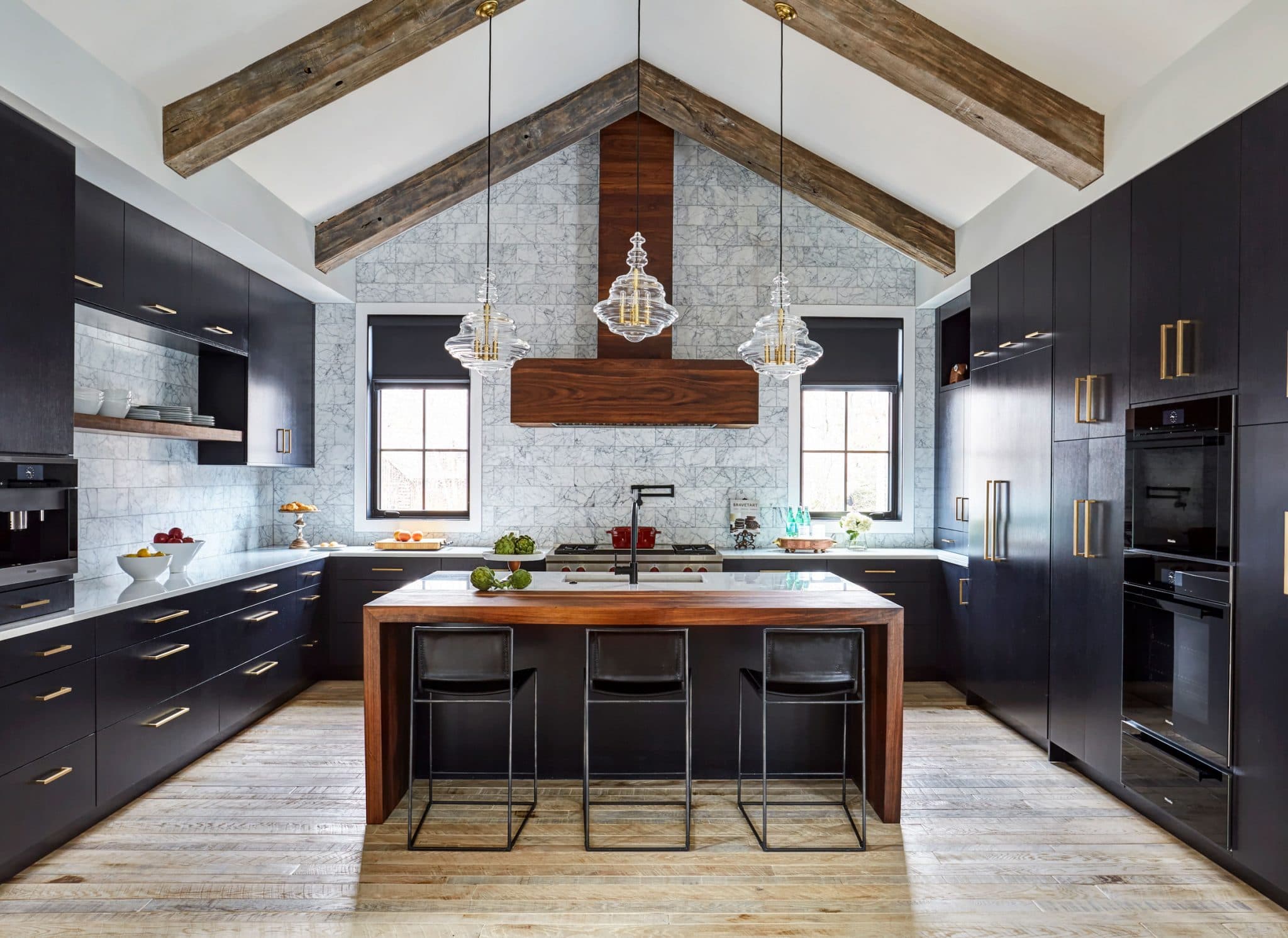 Ebony Walnut Contemporary Kitchen