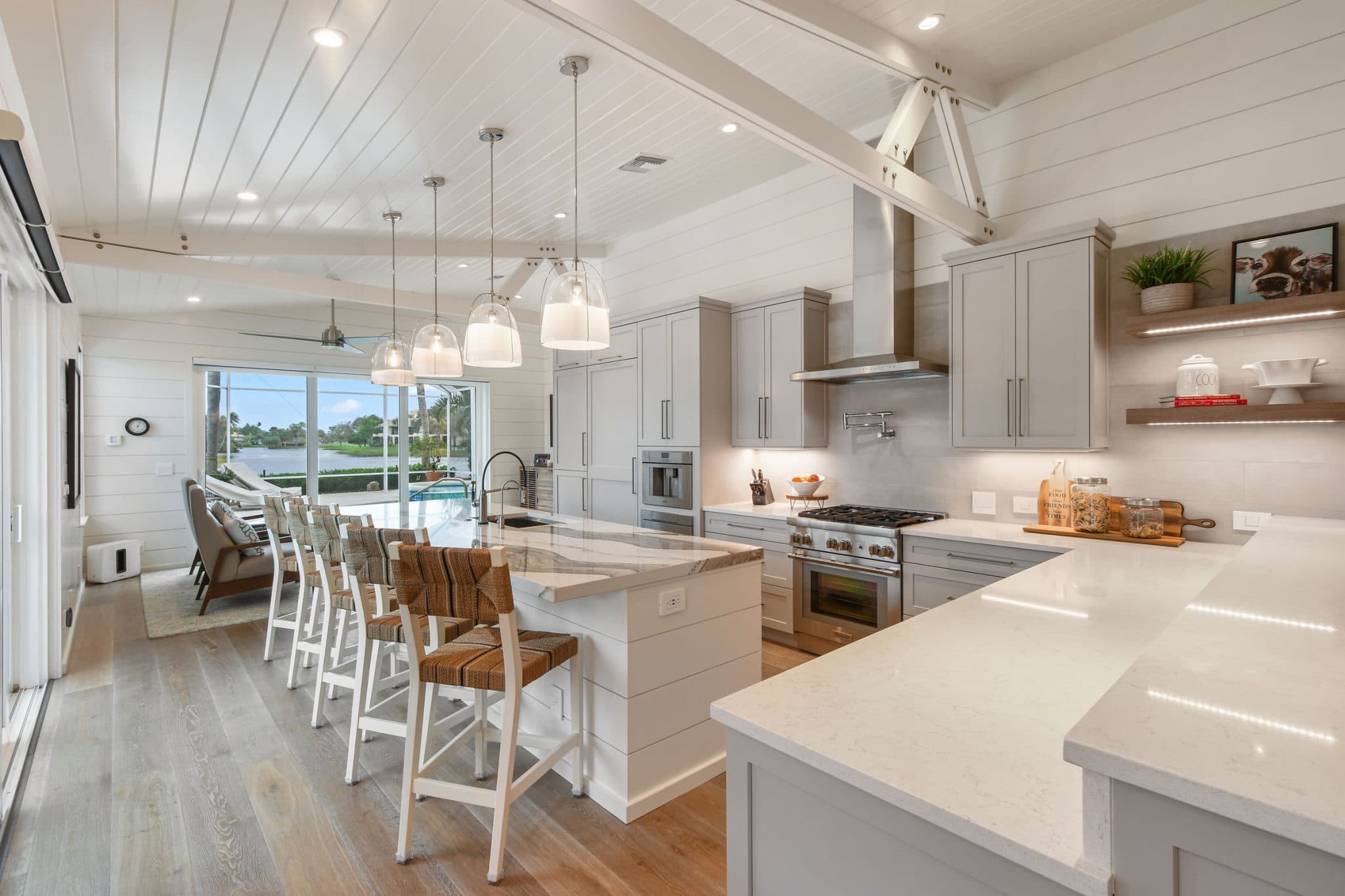 Grey White Transitional Kitchen