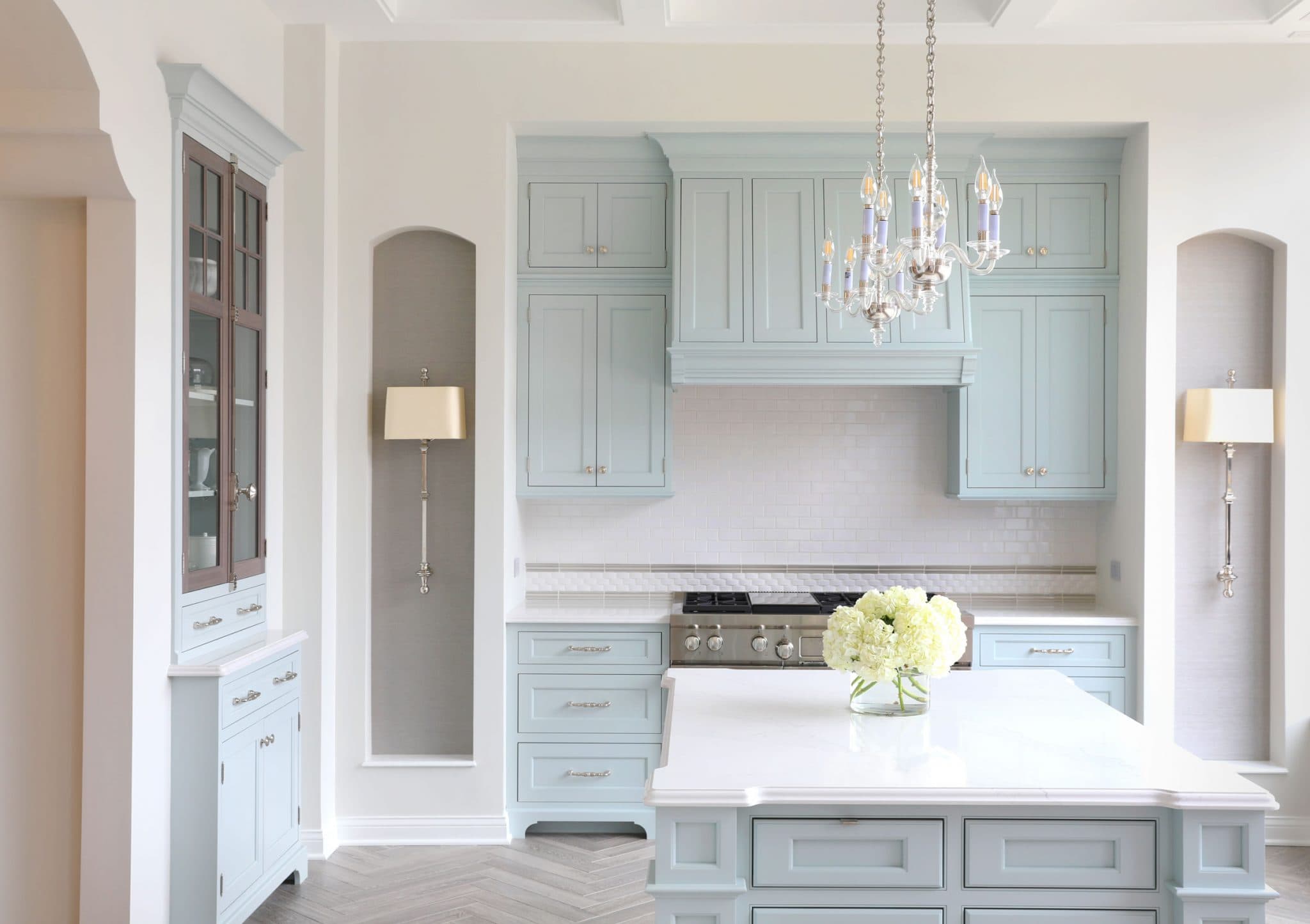 Light Blue Showroom Kitchen