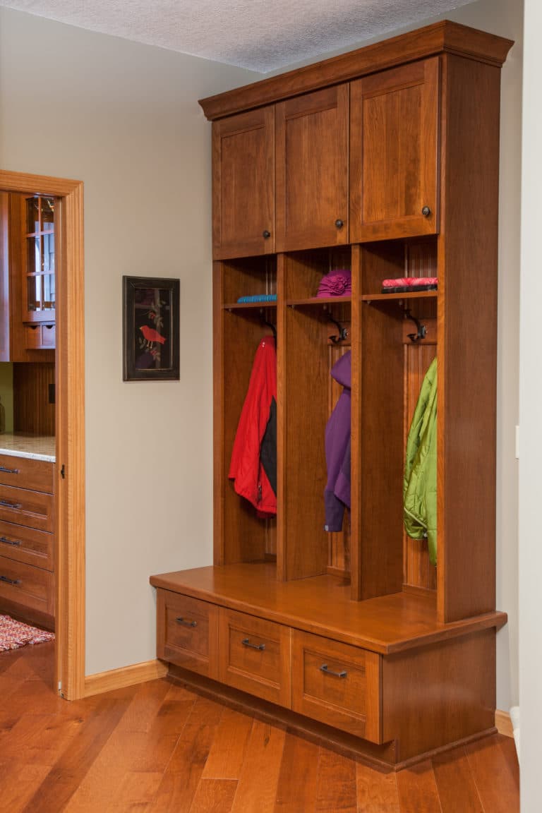 Medium Finished Custom Mudroom Bench