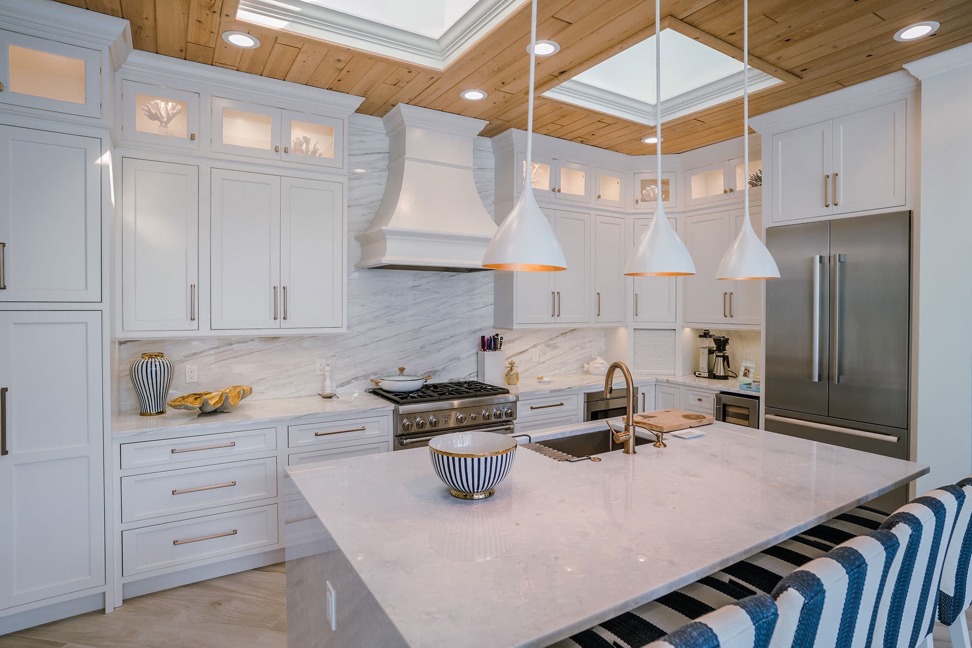 Painted White Coastal Transitional Kitchen