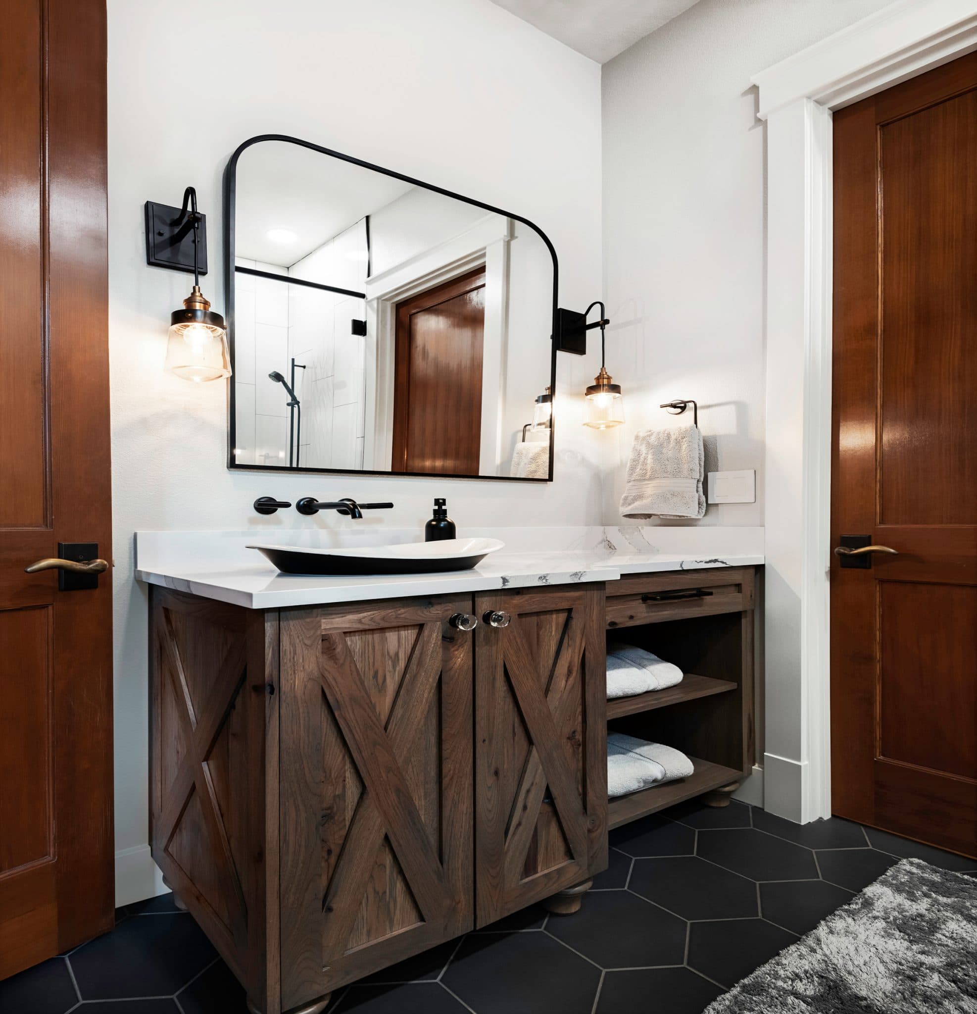 Rustic Northwest Guest Bathroom