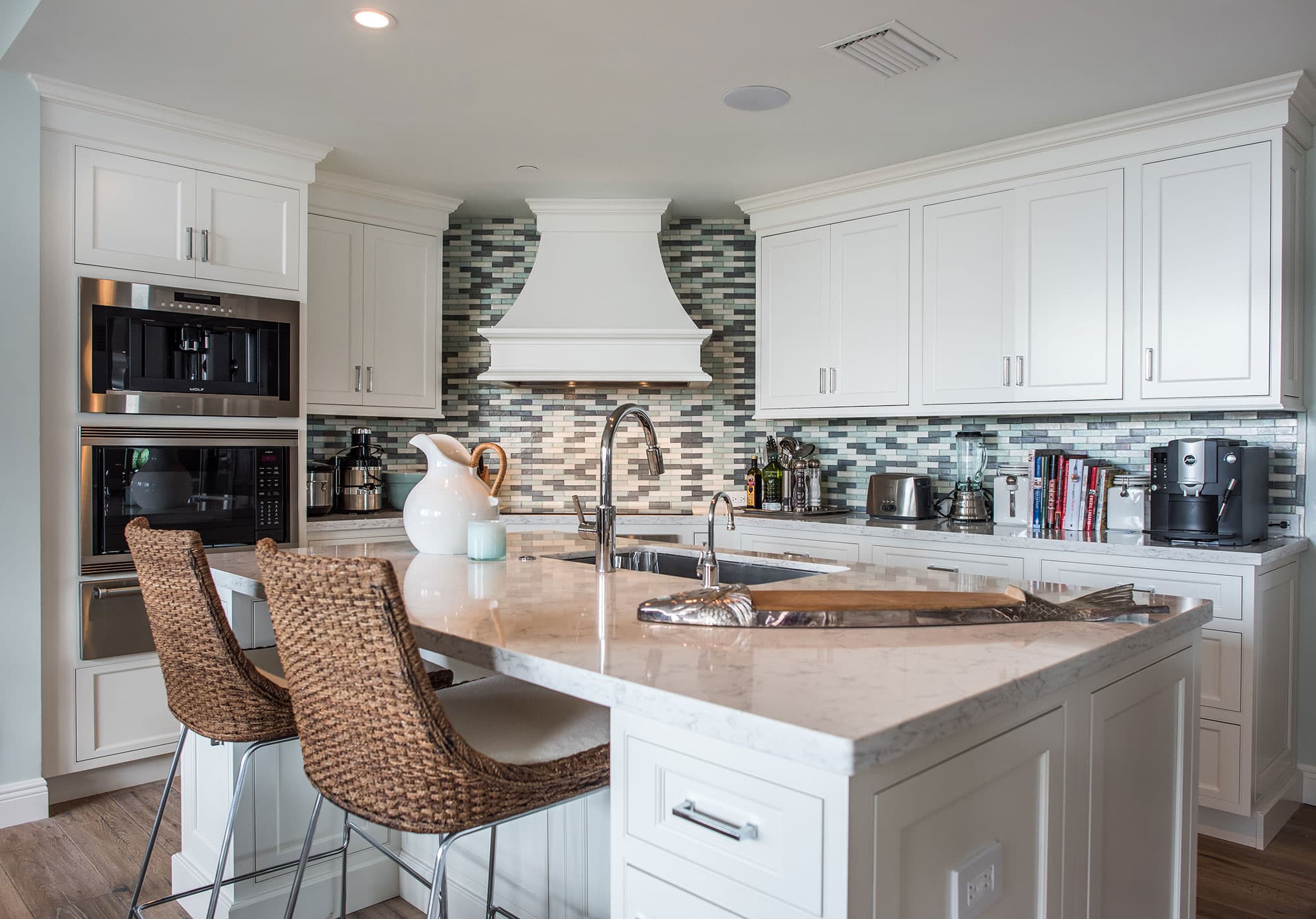 Small Painted White Kitchen