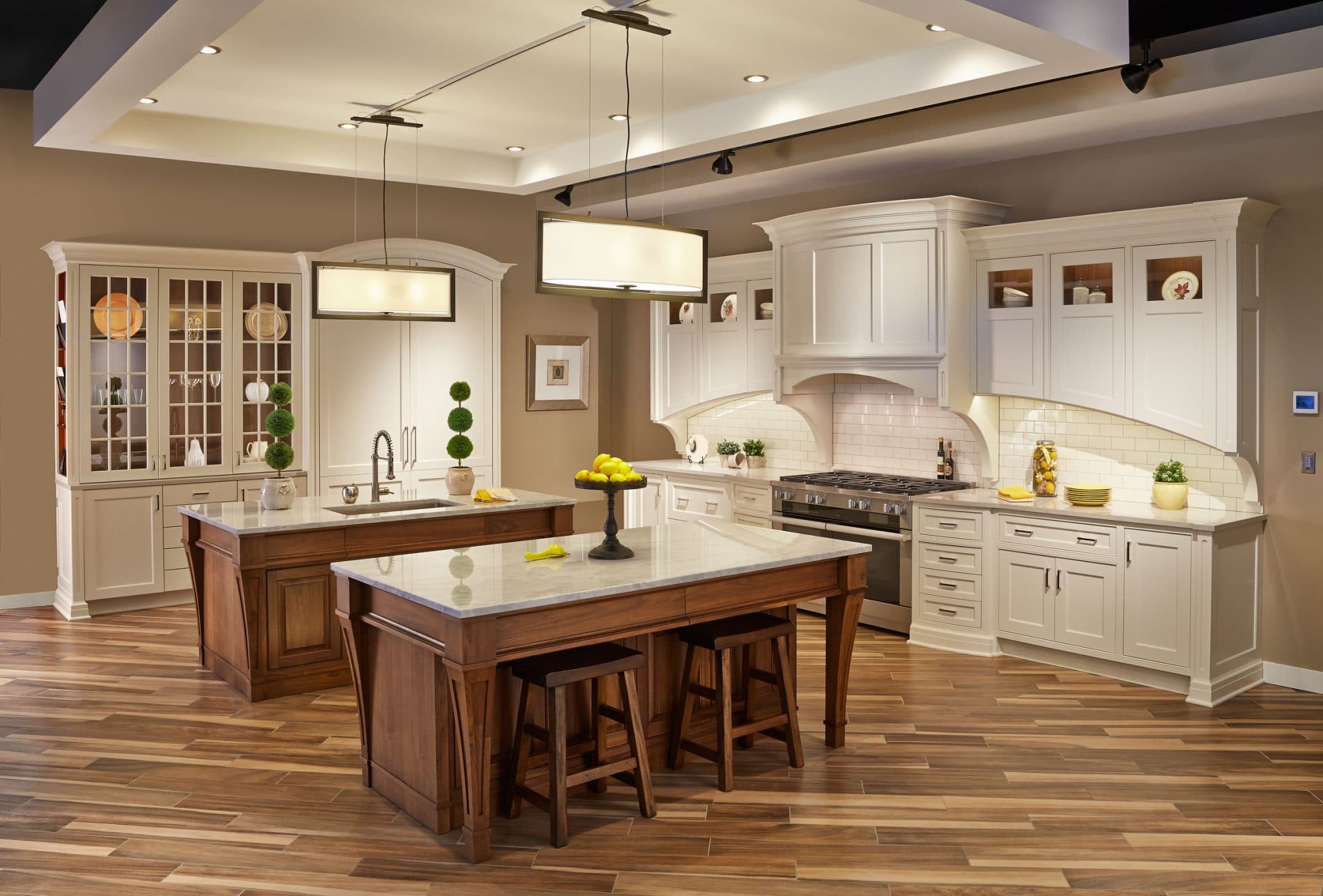 Transitional Luxury Bisque Walnut