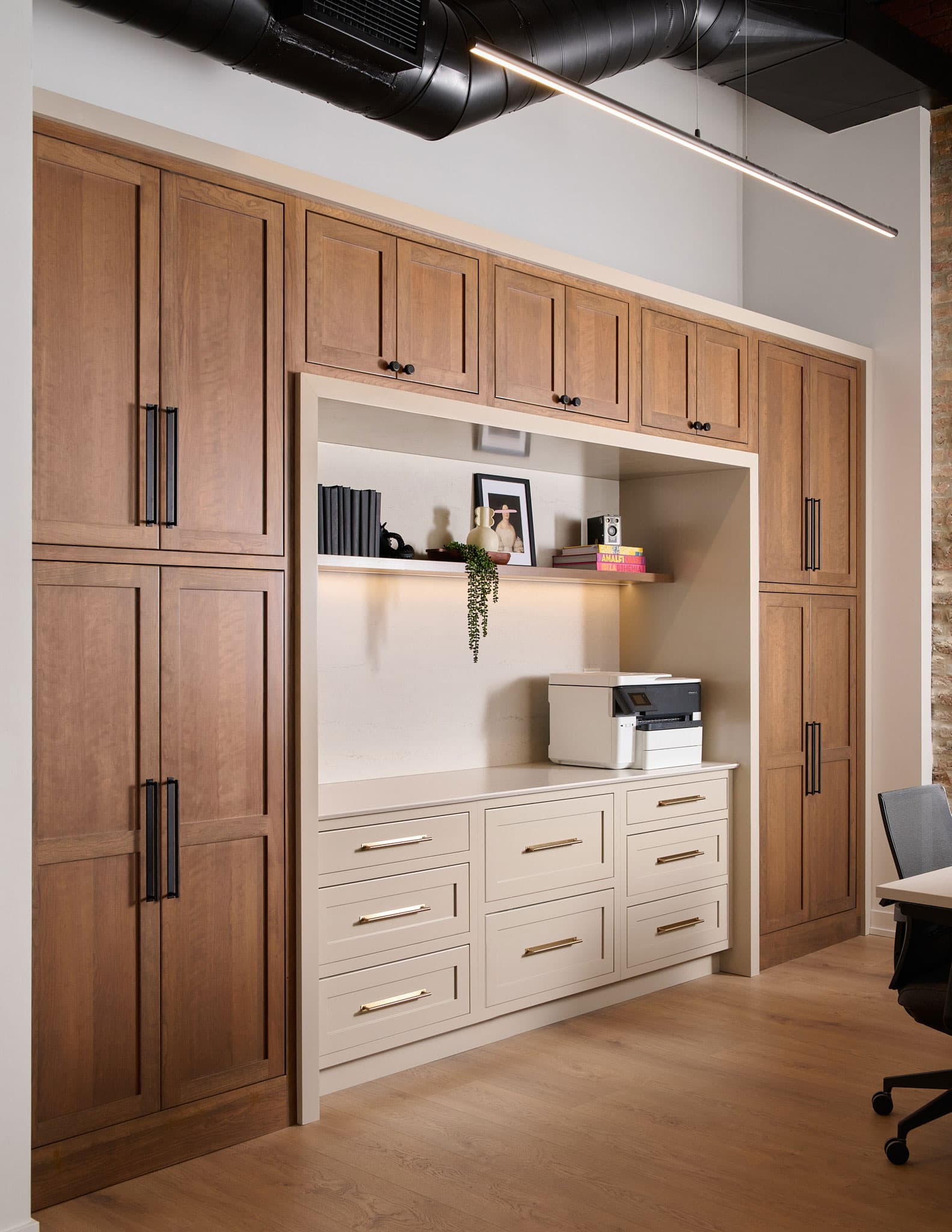 Upscale Office Print Center Cabinetry