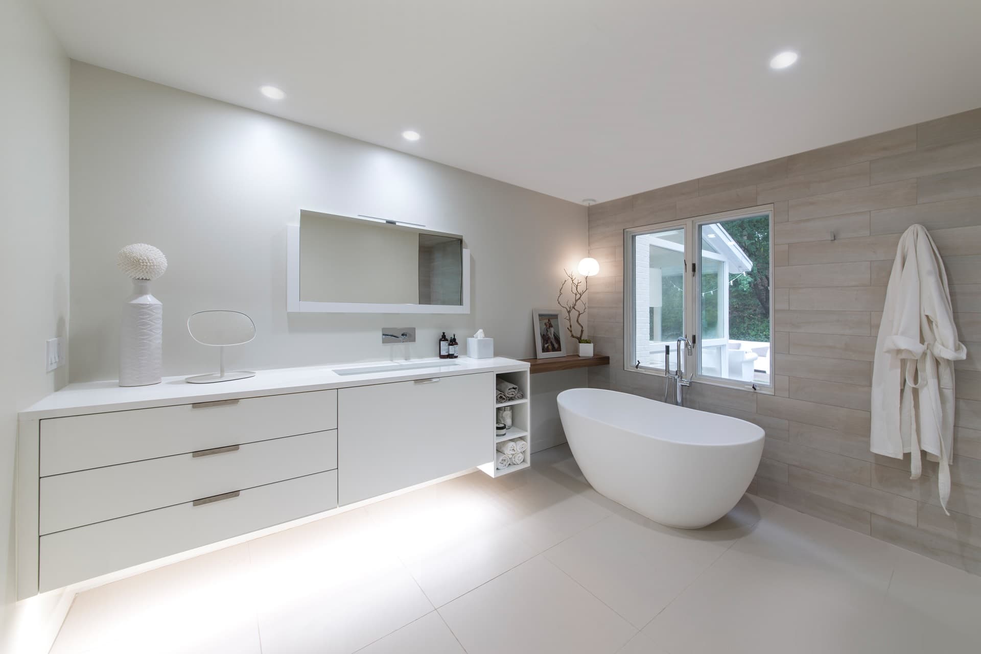 White Floating Vanity