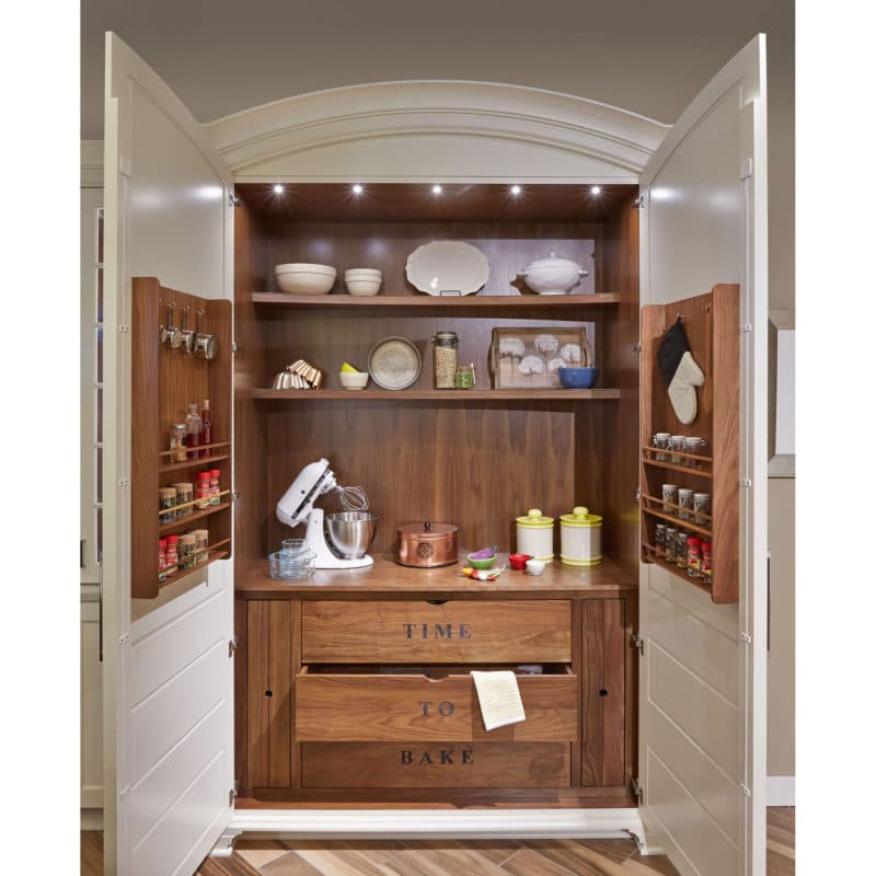 Custom Bake Center cabinet storage solution